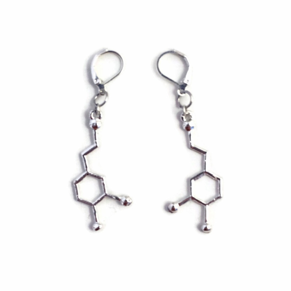 Dopamine Molecule Earrings
